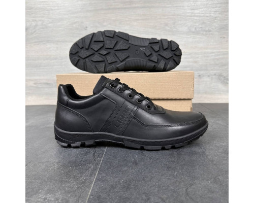 Кроссовки демисезонные из натуральной кожи цвет черный