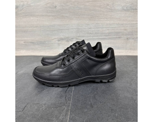 Кроссовки демисезонные из натуральной кожи цвет черный