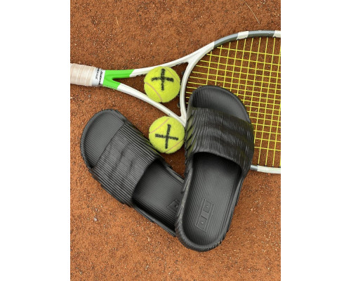 Шлепанцы ребристые черные