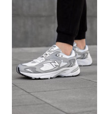 Кроссовки New Balance весна-лето материал замш/кожа/текстиль цвет светло-серый, белый