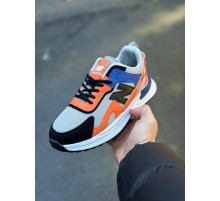 Кроссовки весна лето New Balance цвет серый/синий/оранжевый