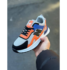 Кроссовки весна лето New Balance цвет серый/синий/оранжевый