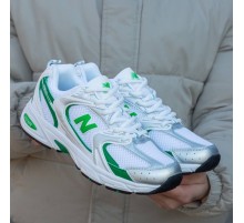 Літні кросівки New Balance колір білий/зелений