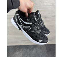 Летние кроссовки New Balance цвет черный/белый