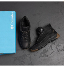 Зимові підліткові шкіряні черевики Columbia  чорні