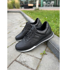 кросівки демісезонні натуральна шкіра преміум Clubshoes колір чорний / білий кросівки демісезонні натуральна шкіра преміум Clubshoes колір чорний / білий