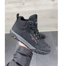 Черевики зимові матеріал нубук утеплювач натуральна шерсть чорні