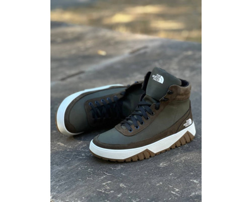 Зимние ботинки TNF без замочка хаки.