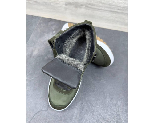 Зимние ботинки TNF без замочка хаки.