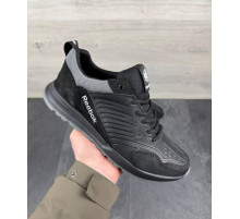 Демисезонные кожаные кроссовки Reebok черные