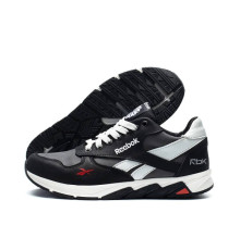 Демісезонні підліткові шкіряні кросівки Reebok колір сірий,чорний, білий