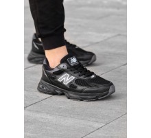 Летние кроссовки New Balance цвет черный/белый