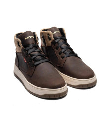 Черевики зимові шкіряні Levis колір Коричневий