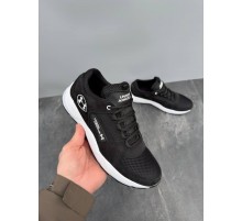 Чоловічі літні кросівки сітка Under Armour колір чорно білі