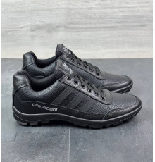 Демісезонні шкіряні кросівки Adidas чорні