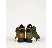 Мужские кроссовки Nike Air Jordan Retro 6 Green Travis Scott