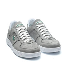 Чоловічі шкіряні кросівки Lakoste колір світло сірий