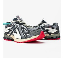 Демисезонные кроссовки New Balance весна лето цвет серый/белый/красный
