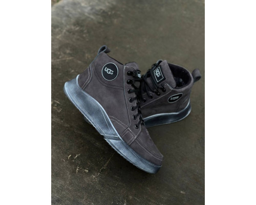 Зимові черевики UGG колір сірий, коричневий