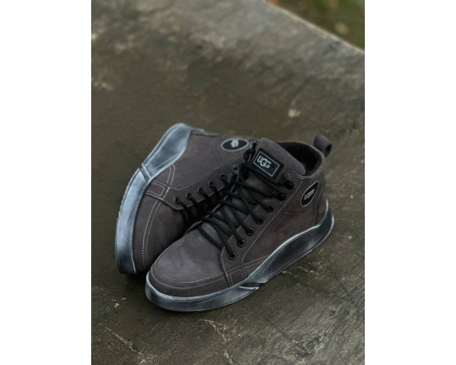 Зимові черевики UGG колір сірий, коричневий