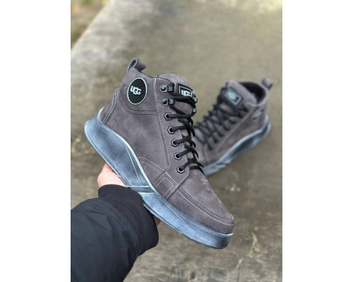 Зимові черевики UGG колір сірий, коричневий