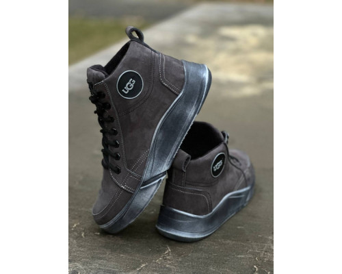 Зимові черевики UGG колір сірий, коричневий