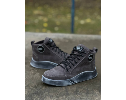 Зимові черевики UGG колір сірий, коричневий