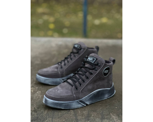 Зимові черевики UGG колір сірий, коричневий