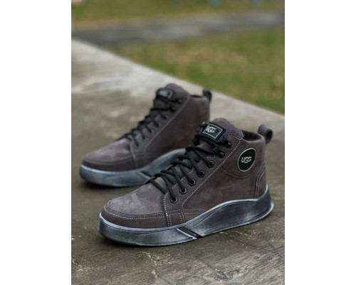Зимові черевики UGG колір сірий, коричневий