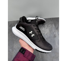 кожаные демисезонные кроссовки Under Armour цвет: черный белый