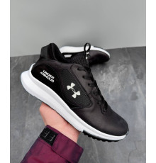 шкіряні демісезонні кросівки Under Armour колір: чорний білий