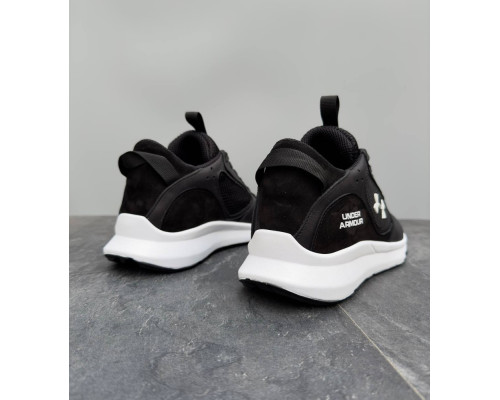 шкіряні демісезонні кросівки Under Armour колір: чорний білий