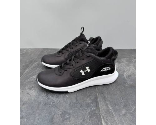 шкіряні демісезонні кросівки Under Armour колір: чорний білий