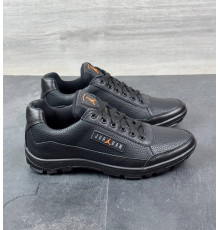 Демісезонні шкіряні кросівки Jordan чорні