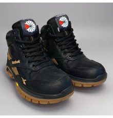 Зимові підліткові шкіряні черевики Reebok чорні