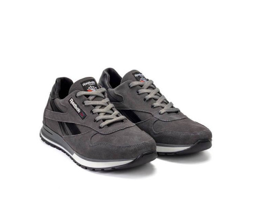 Демисезонные замшевые кроссовки Reebok серые