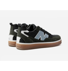 Демісезонні кеди New Balance з натуральної замші колір хакі