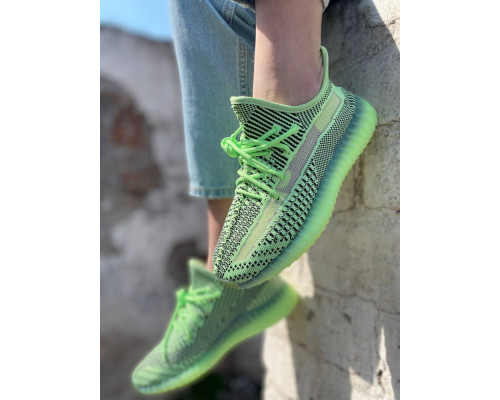 женские кроссовки adidas yeezy boost 350 лимонные