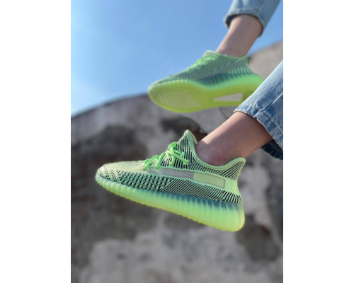 женские кроссовки adidas yeezy boost 350 лимонные