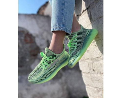 женские кроссовки adidas yeezy boost 350 лимонные