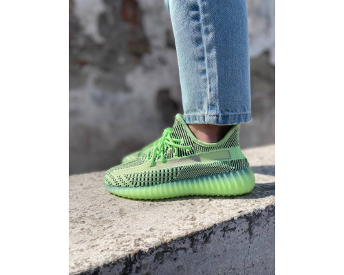 женские кроссовки adidas yeezy boost 350 лимонные