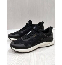 Демісезонні шкіряні кросівки Adidas TERREX чорні біла підошва