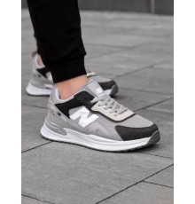 Кросівки New Balance текстиль/замш/шкіра колір сірий, чорний