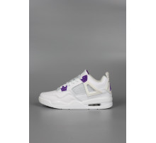 Женские кроссовки Nike Air Jordan 4 Retro fleece White violet