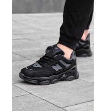 Кросівки New Balance замш/шкіра/3D сітка колір чорний