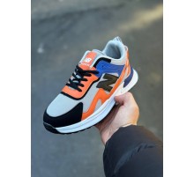 Кросівки  весна літо New Balance колір сірий /синій /жовтогарячий