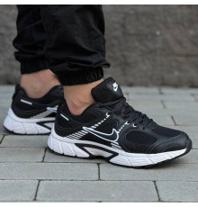 Демісезонні кросівки Nike текстиль/шкіра колір чорний, білий