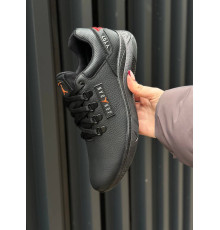 Демісезонні шкіряні кросівки Jordan колір чорний