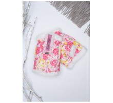 Митенки для девочки розового цвета с цветочным принтом на 9-12 лет 152709L