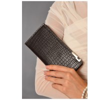 Кошелек женский из экокожи коричневого цвета 191182L